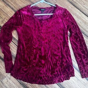 Simply Vera Vera Wang Crimson Textured Top